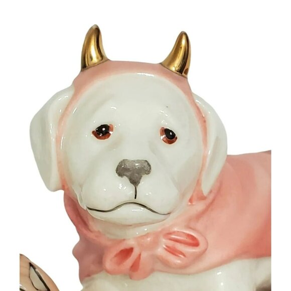 Lenox Puppy Sweet Little Devil Labrador Halloween Dog Pumpkin 24k Gold Accents - Picture 2 of 12